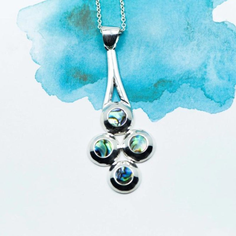 Southern Circle Paua inlay Sterling Silver pendant - Canterbury Jewellers Shop
