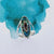 Bi-tone Oval Paua Shell Sterling Silver Dress Ring