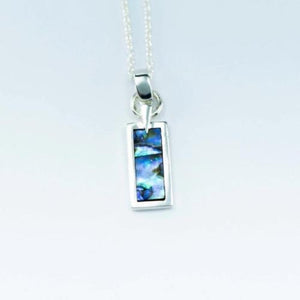 Boxed Sterling Silver pendant with natural NZ Paua shell inlay - Canterbury Jewellers Shop