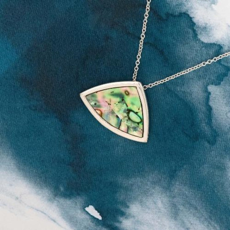 Hill Sterling Silver pendant with natural NZ Paua - Canterbury Jewellers Shop