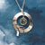 Medium Lunar Sterling Silver pendant with natural NZ Paua shell inlay - Canterbury Jewellers Shop
